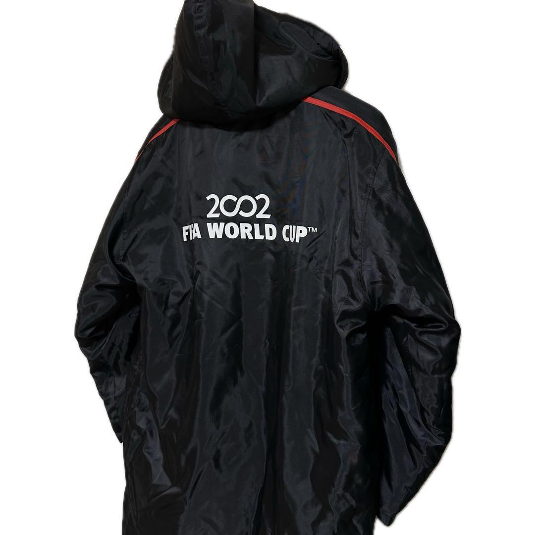 【未使用品】2002年 日韓W杯 公式ロゴ入り ベンチコート ボアフード付き