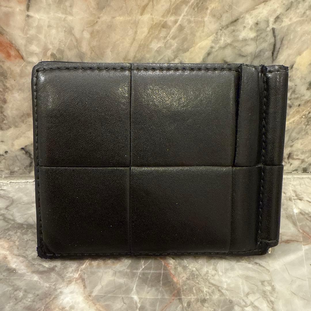 Bottega Veneta カセット マネークリップ 二つ折り財布 黒