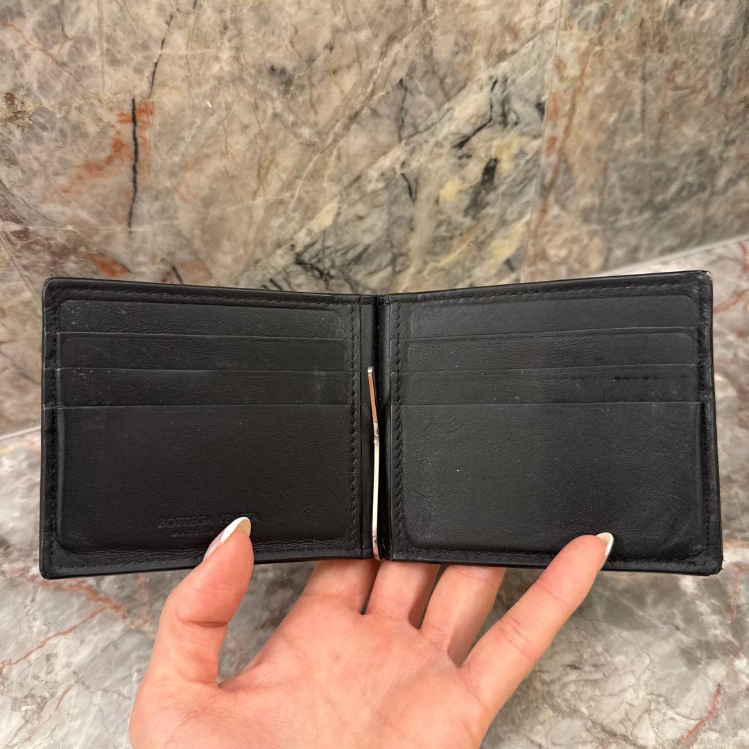 Bottega Veneta カセット マネークリップ 二つ折り財布 黒