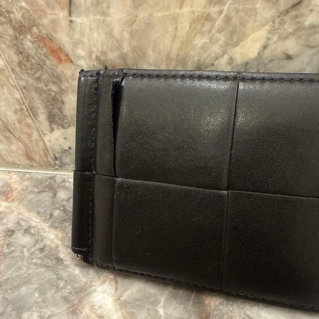 Bottega Veneta カセット マネークリップ 二つ折り財布 黒