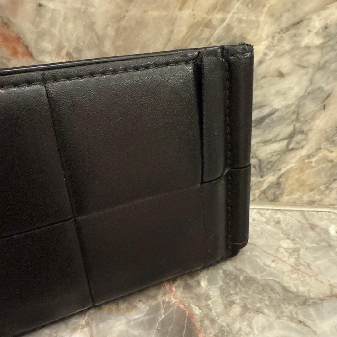 Bottega Veneta カセット マネークリップ 二つ折り財布 黒