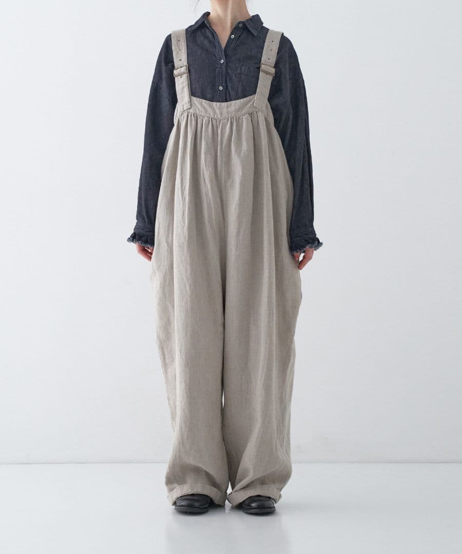 2023AW ブラックリネンコクーンサロペット タグ有