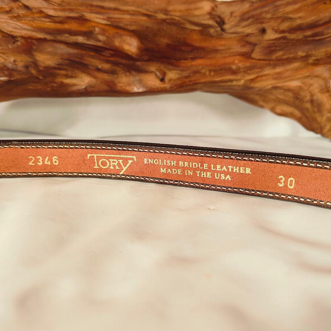 【極美品】TORY LEATHER　USA製　高級極厚イングリッシュレザーベルト