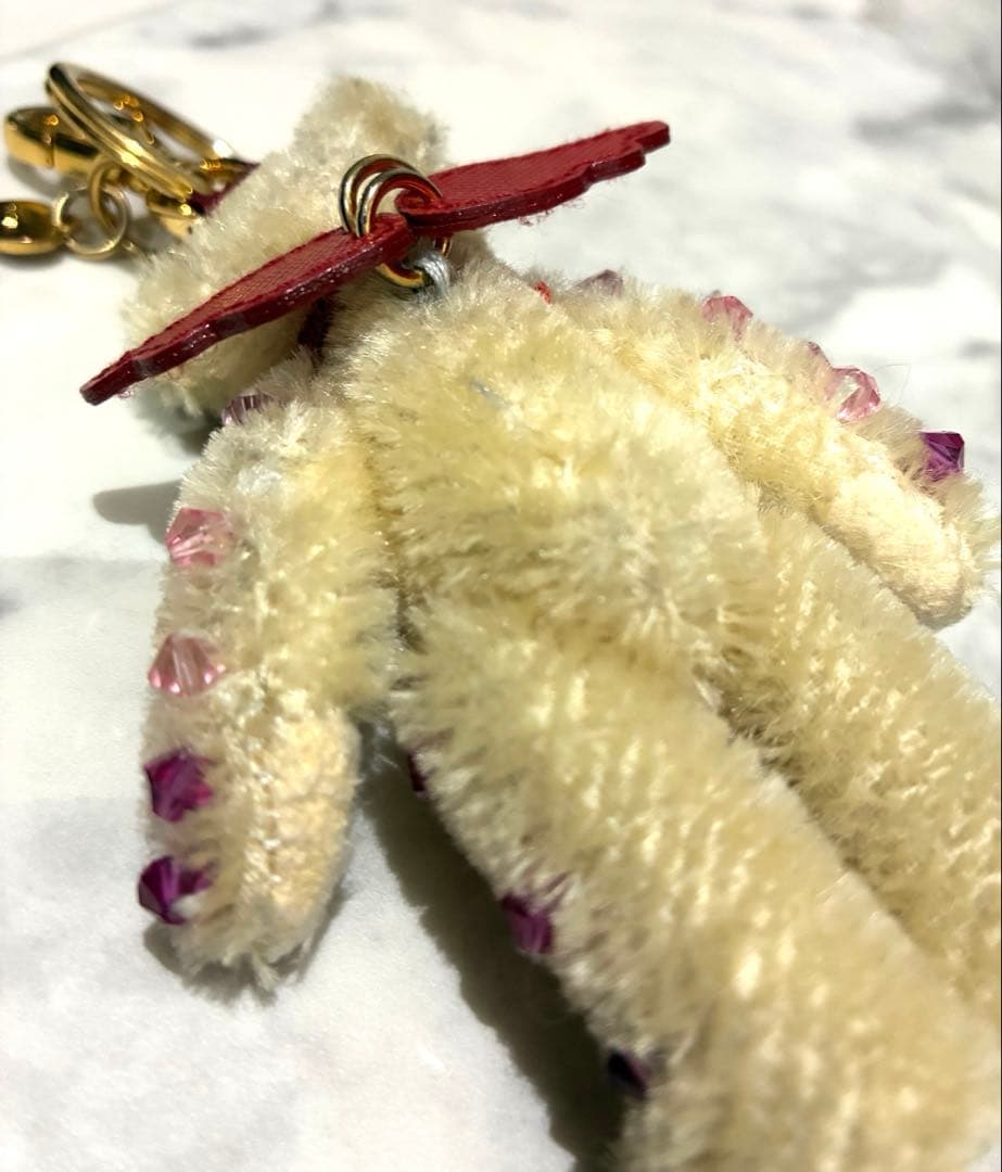 PRADA テディベア　キーホルダー アイボリー　キーリング　希少