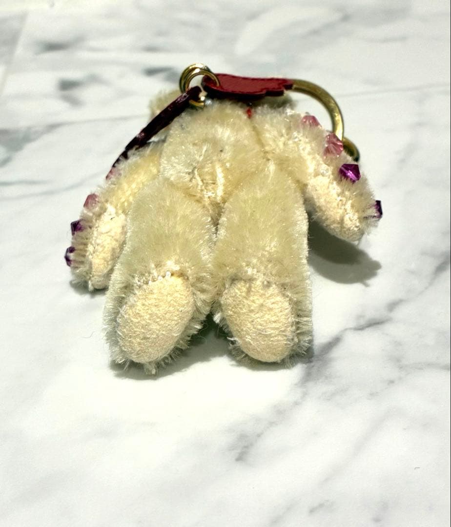 PRADA テディベア　キーホルダー アイボリー　キーリング　希少
