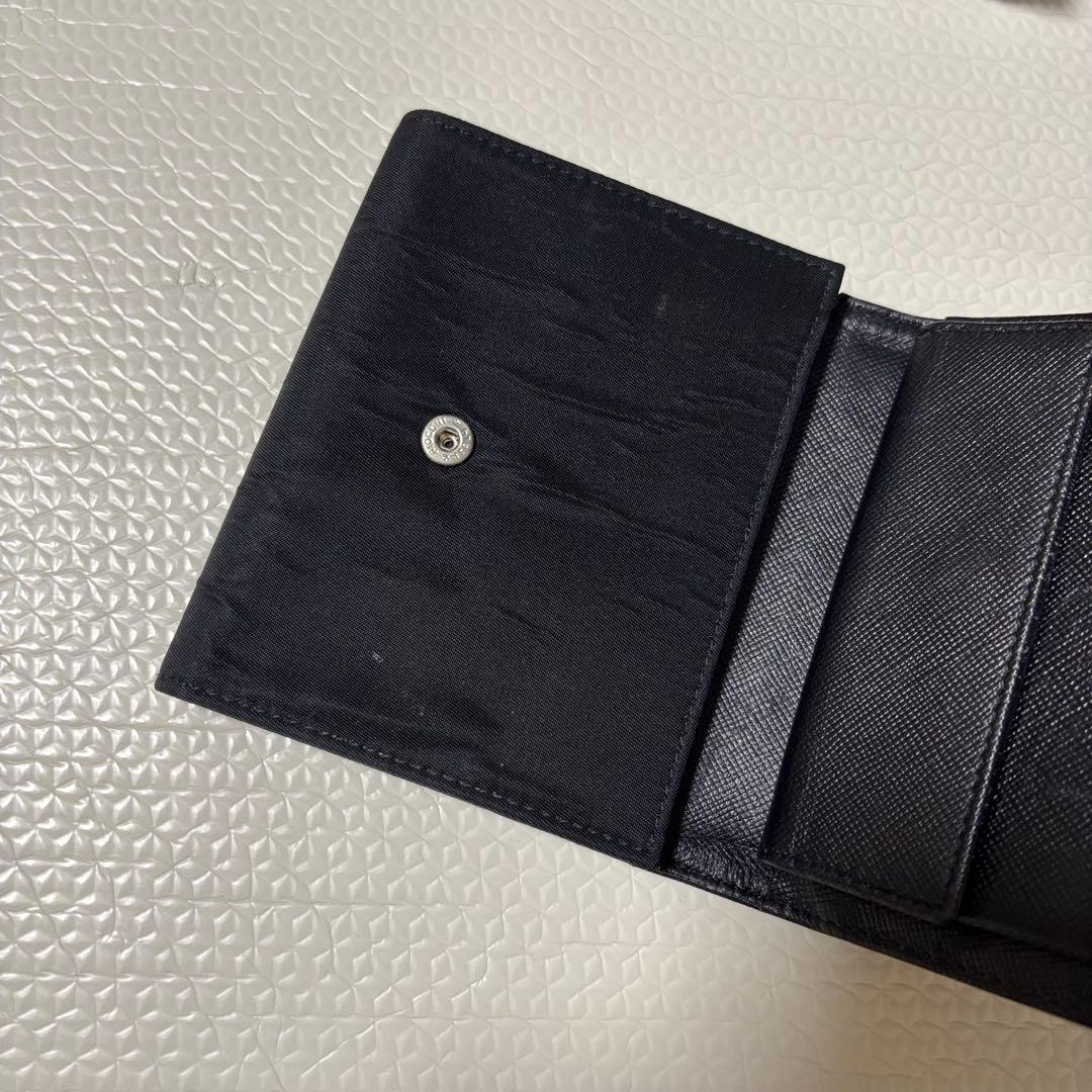 PRADA プラダ 三つ折財布 ブラック 黒 ナイロン トライアングル
