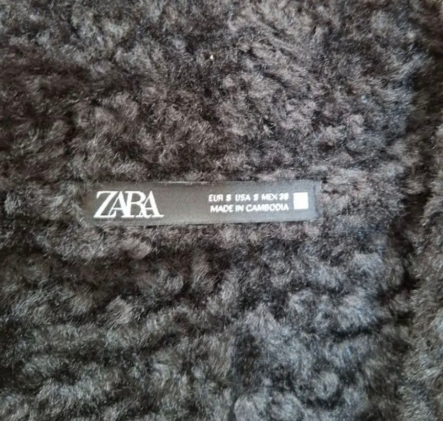 R出品　ZARA　ボアフェイクレザージャケット