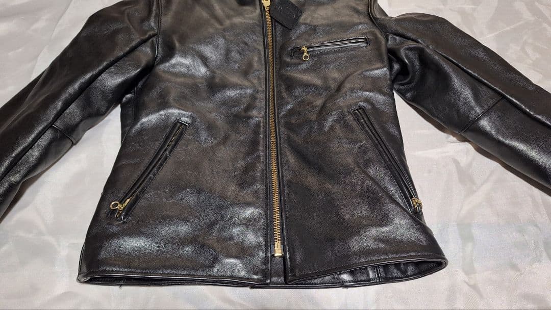 Vanson B ブラック レザーライダースジャケット 36