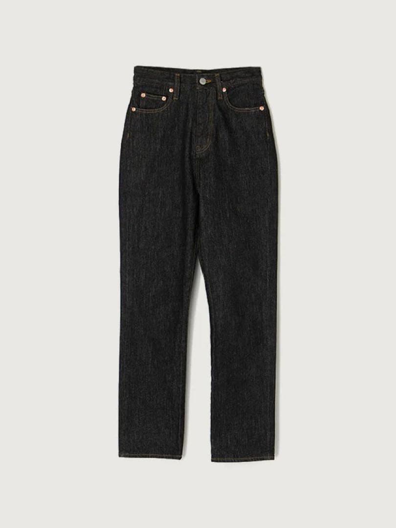 パンツ anuans Slim straight denim BLACK 0