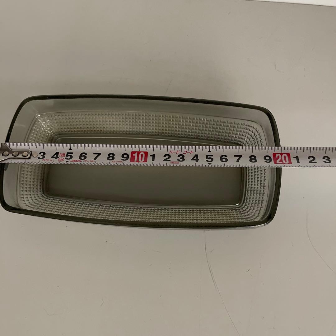 DIGSMED ガラス皿3枚セット チーク材トレイ付き　デンマーク　北欧