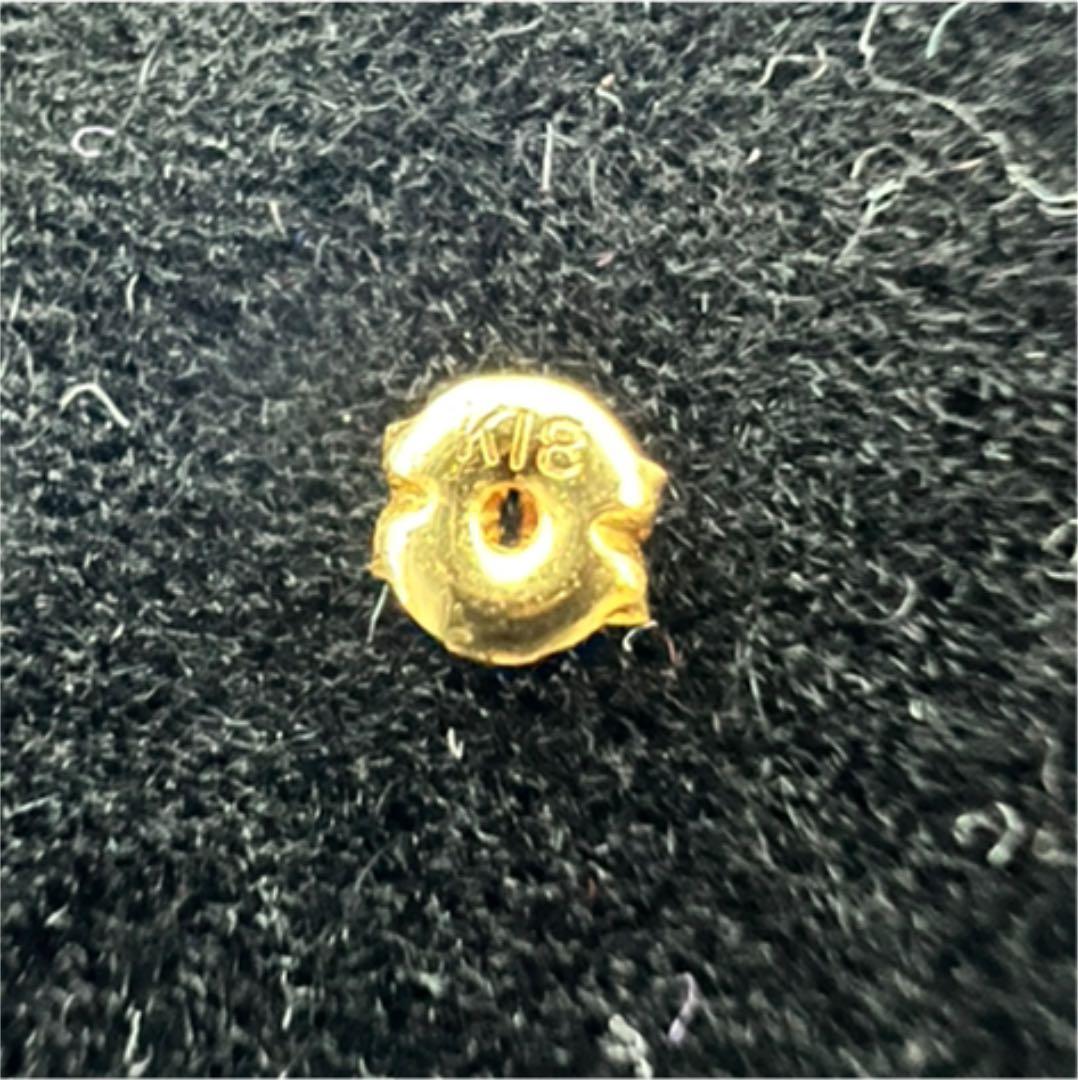 大粒　1.33ct ブラックダイヤモンド　ローズカット　片耳　ピアス　K18