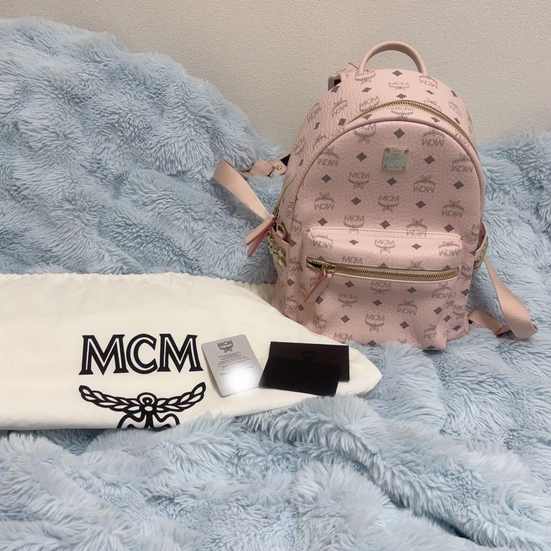 MCM スモール パウダーピンク バックパック