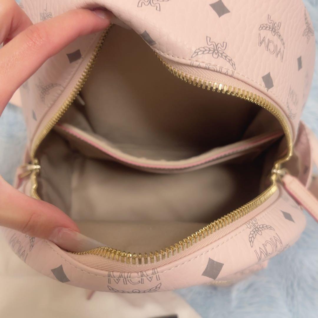 MCM スモール パウダーピンク バックパック