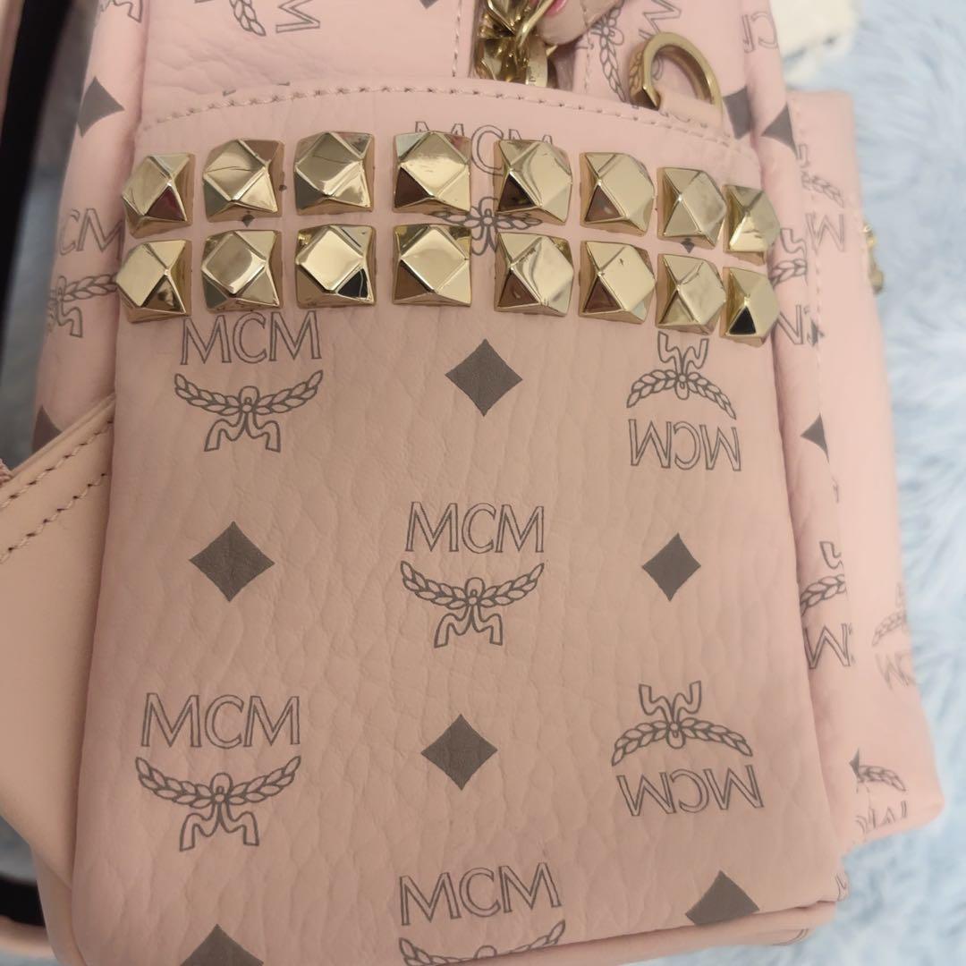 MCM スモール パウダーピンク バックパック