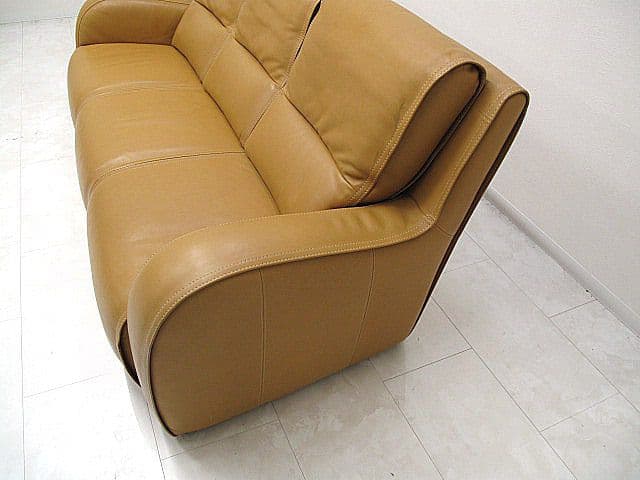 【展示品】カリモク ドマーニ「エクセルライフ」最高峰総革3人掛けソファ