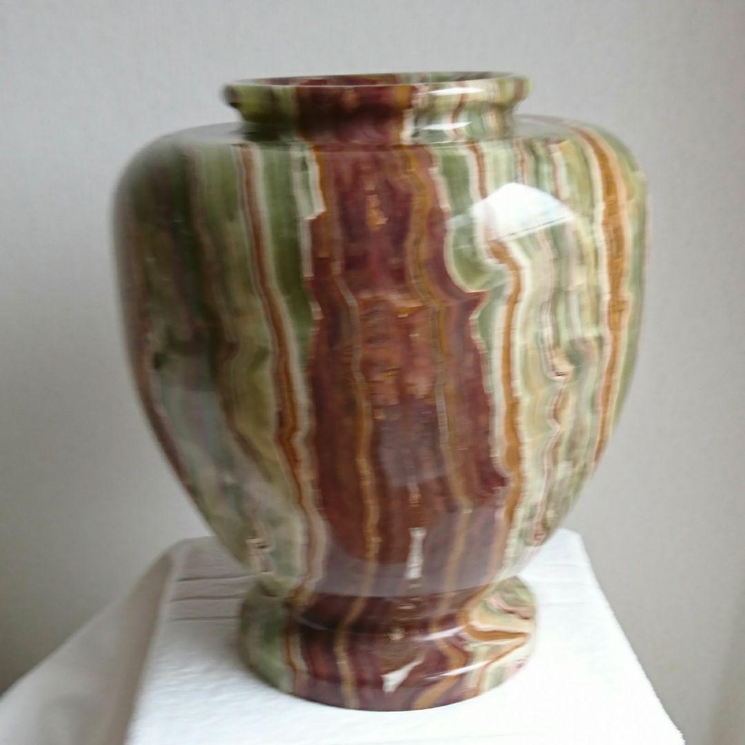 【美品】大理石 壺 置物