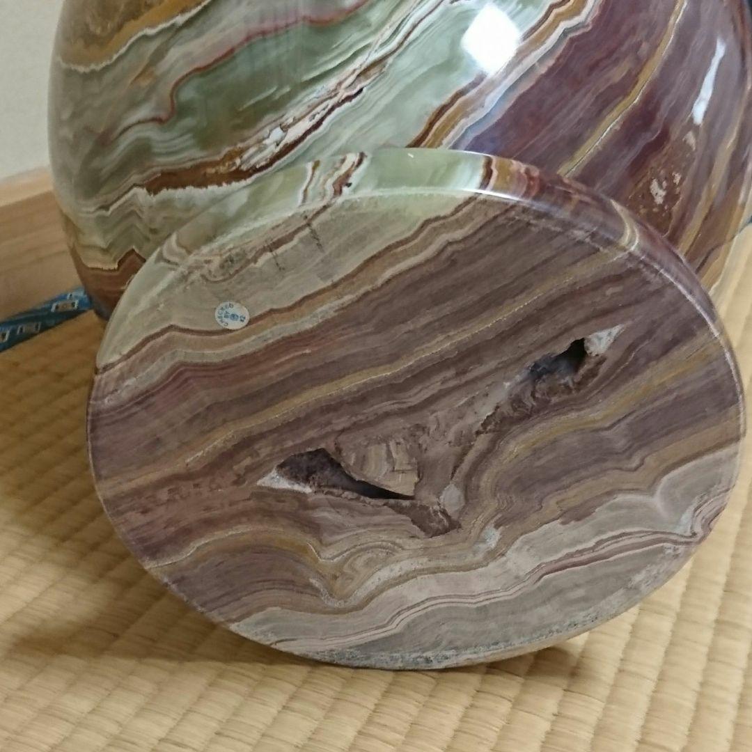 【美品】大理石 壺 置物