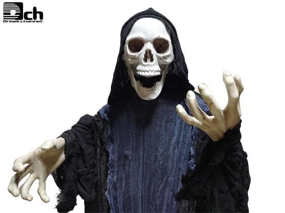 ハロウィン お化け屋敷 飾り おもちゃ 光って笑うガイコツ ビリビリガイコツ君