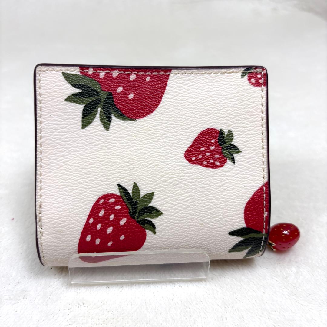 COACH コーチ いちご柄 財布 イチゴ柄 苺柄 スナップ ウォレット