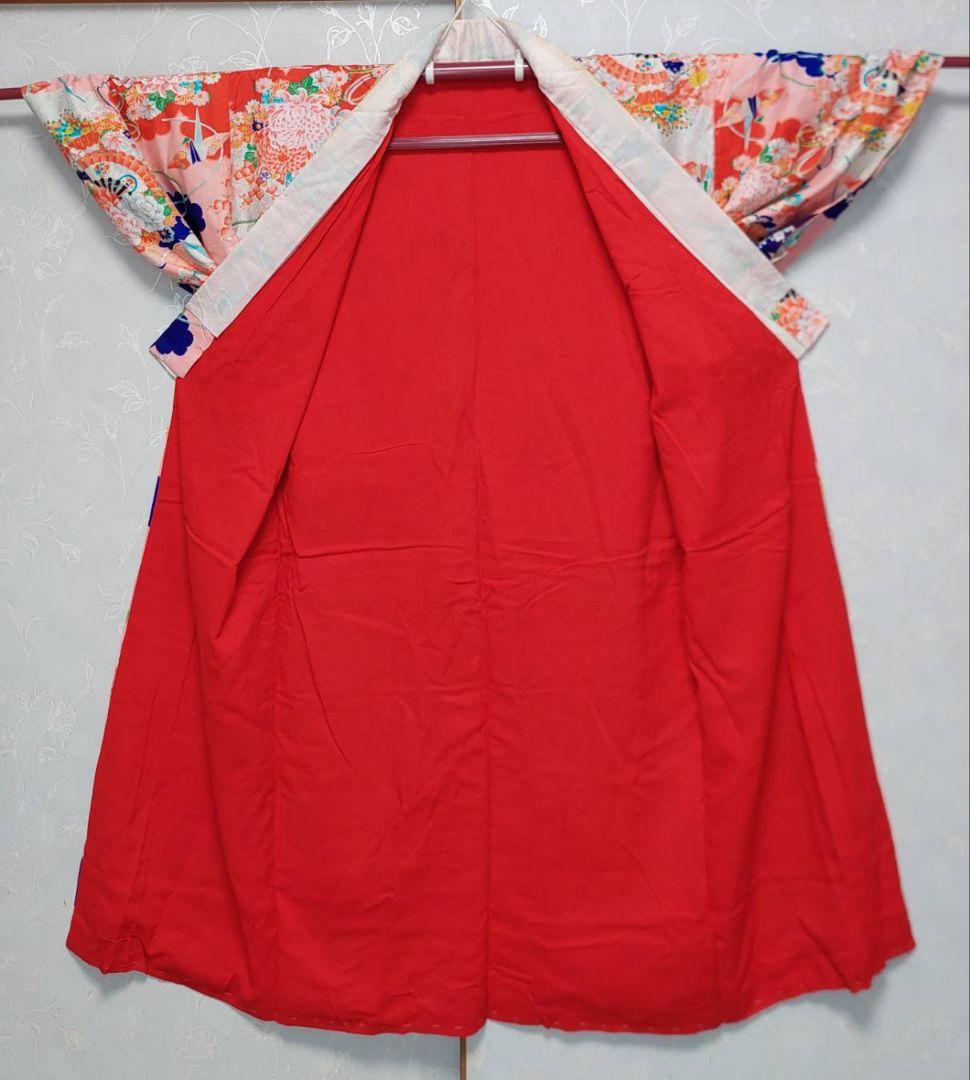 NK99アンティーク子供着物正絹着丈118センチ裄丈61センチ美品綺麗