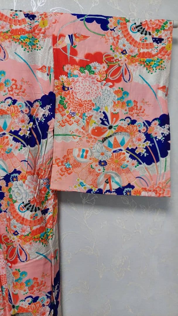 NK99アンティーク子供着物正絹着丈118センチ裄丈61センチ美品綺麗