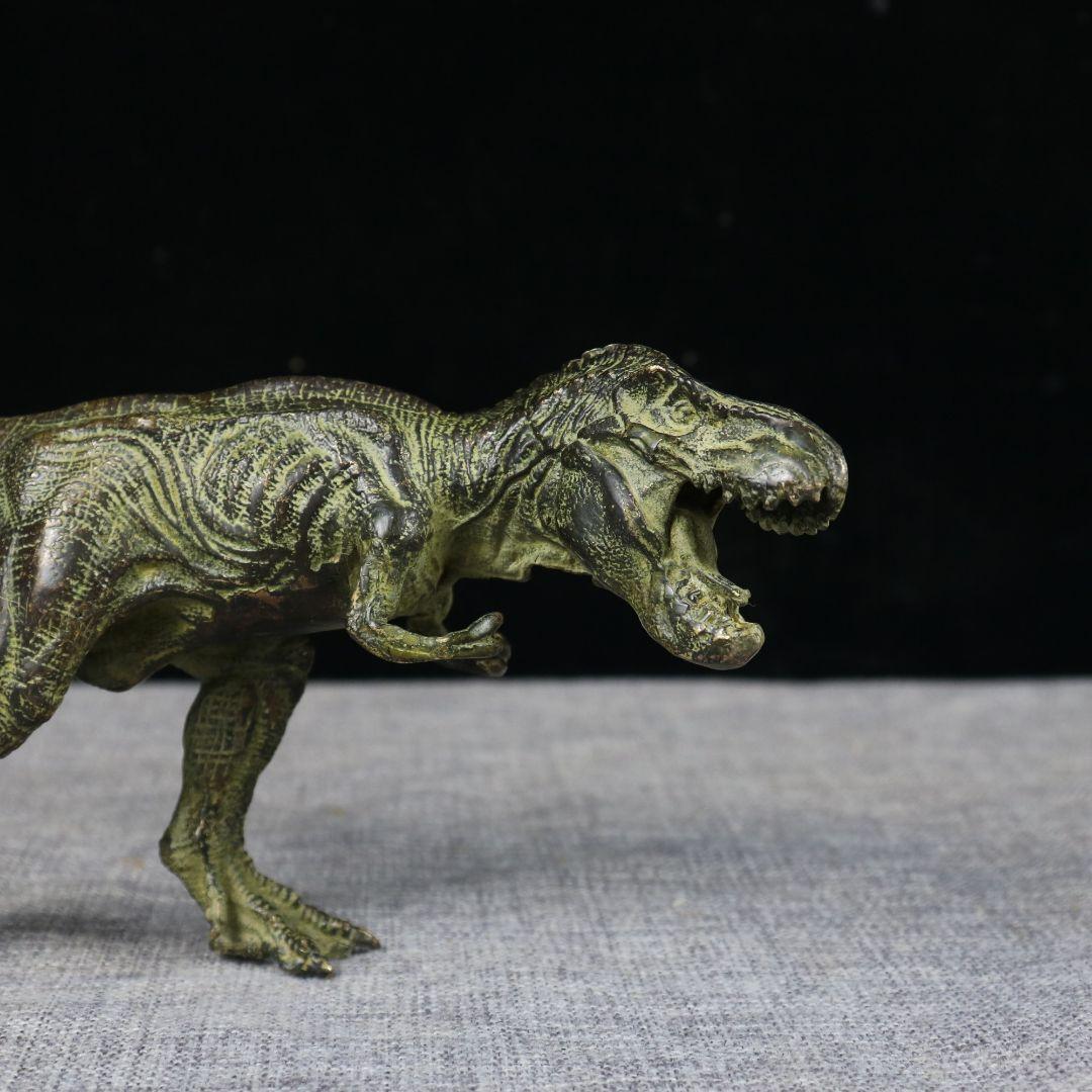 銅製 ティラノサウルス 恐竜 インテリアアクセサリーギフト置物 装飾品現代工芸品