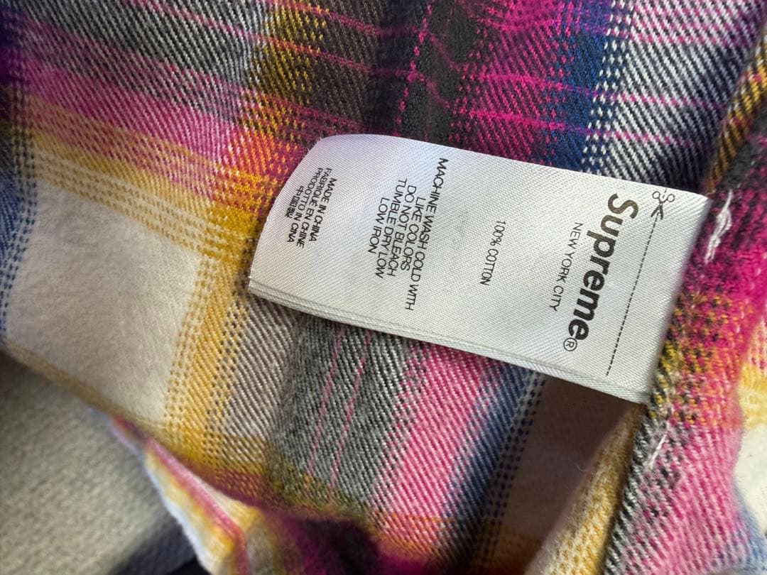 supreme チェックシャツ　ネルシャツ