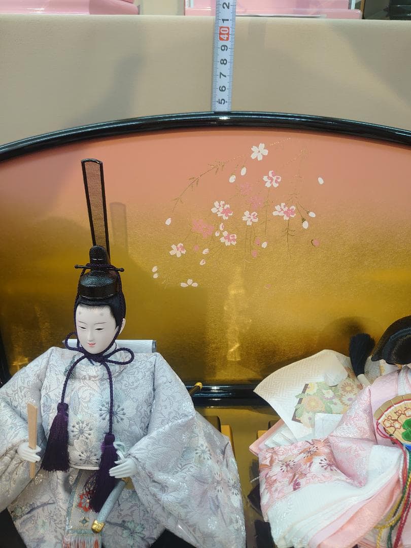 ●さくらの着物おすすめです●新品おひなさま●　さくら刺繍飾り　フルセット