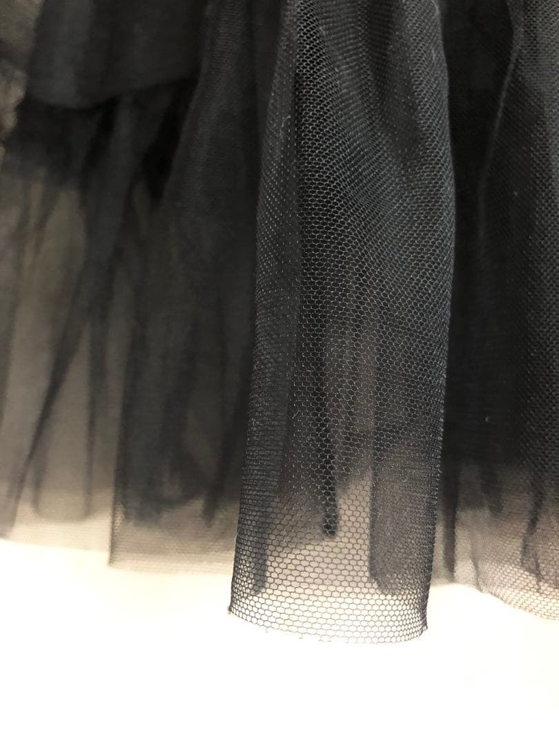 専用　美品　ANAYI　チュールティアードギャザー スカート　黒　38