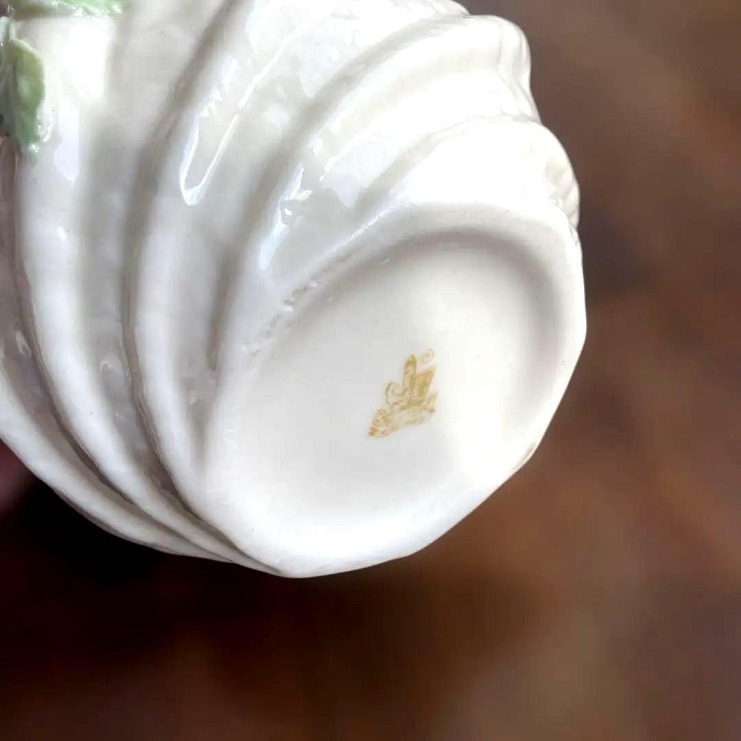 美品レア 高級陶磁器ベリーク（パリアンチャイナ）花瓶と小皿
