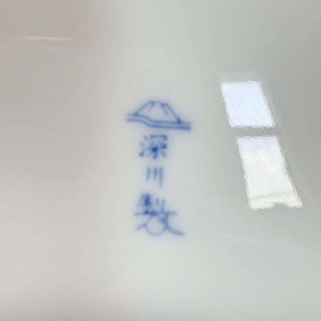 深川製磁 銘々皿揃 和皿 6枚セット 寿赤絵 トリプレット緋 古代呉須