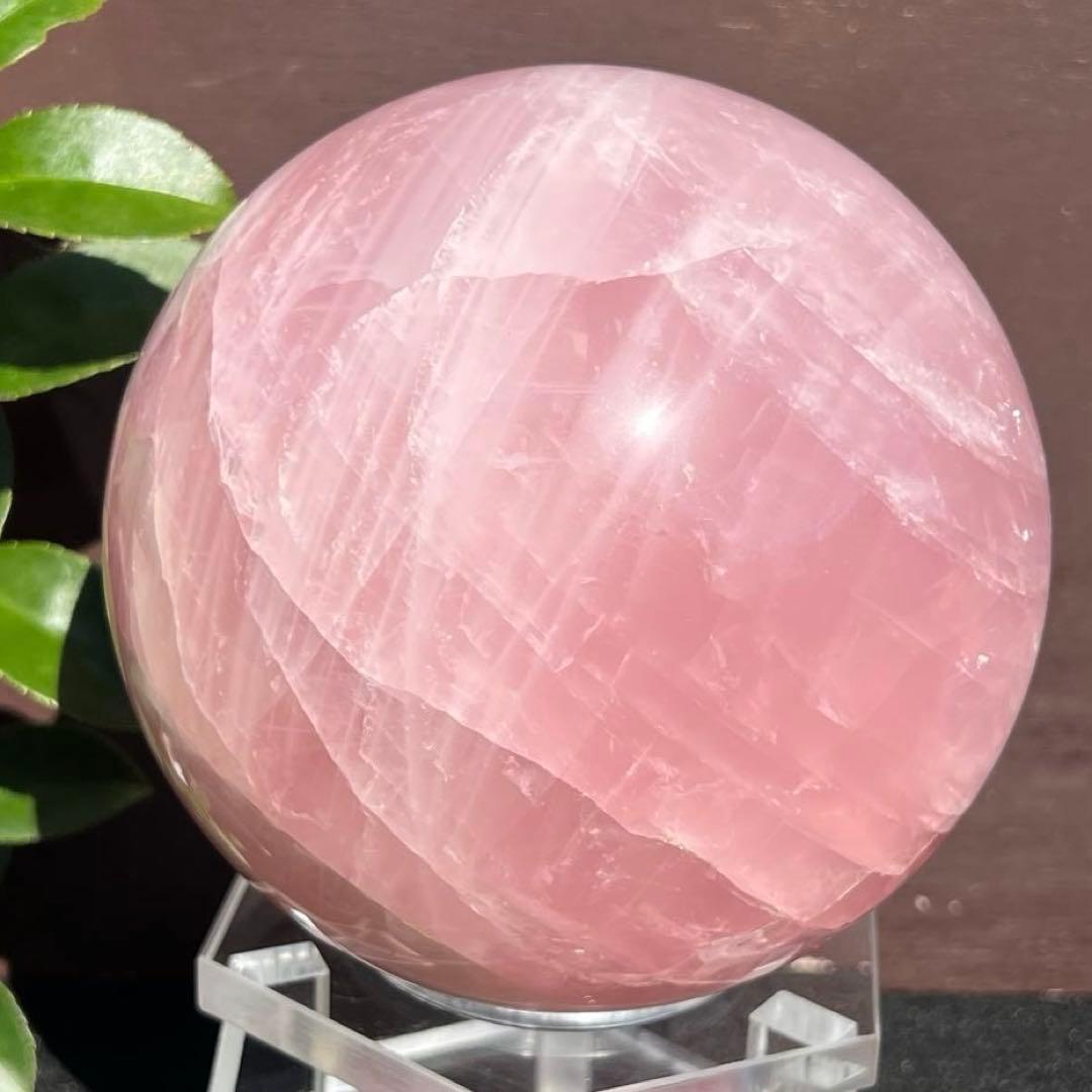 スターローズクォーツ 丸玉 スフィア 紅水晶 天然石 パワーストーン 置物
