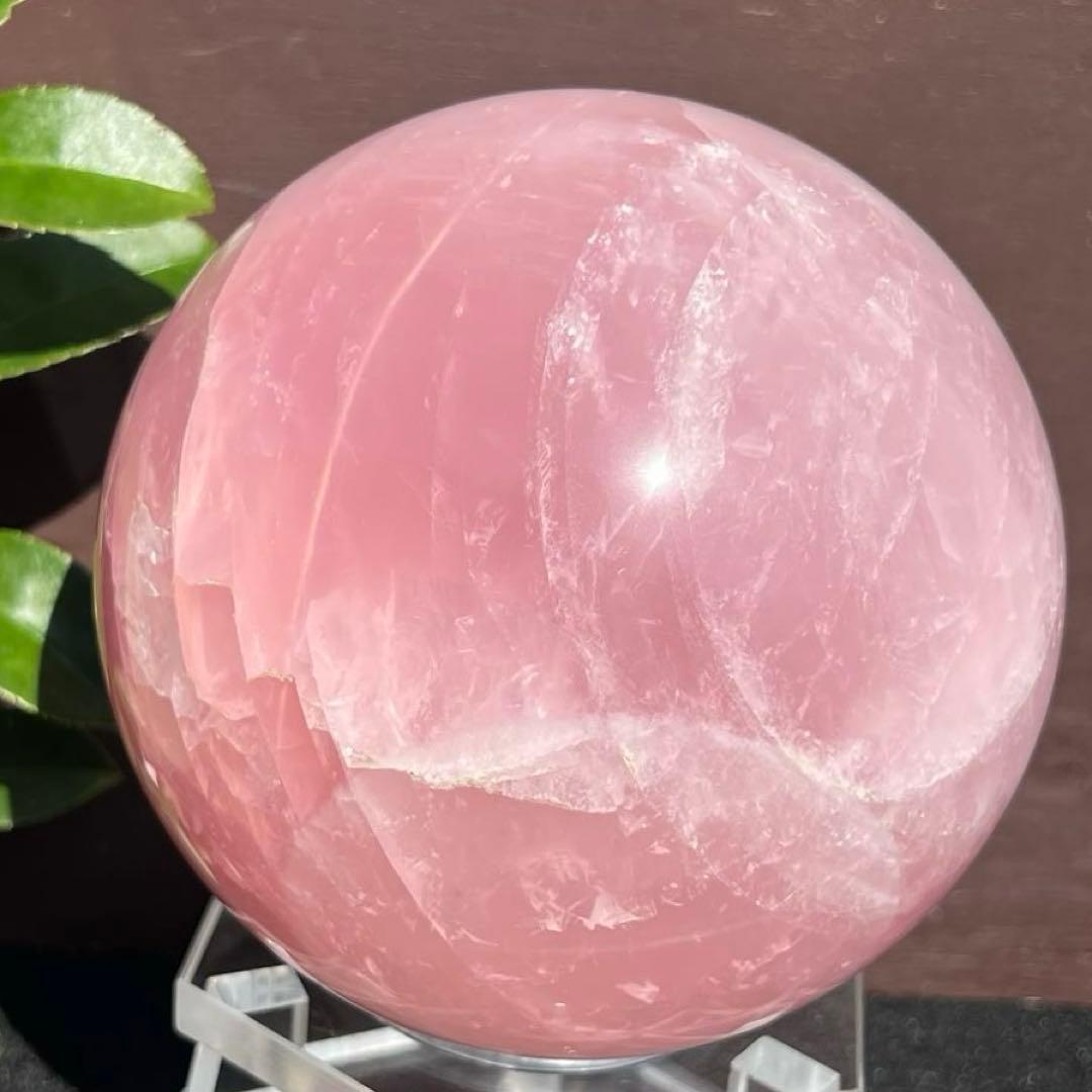 スターローズクォーツ 丸玉 スフィア 紅水晶 天然石 パワーストーン 置物