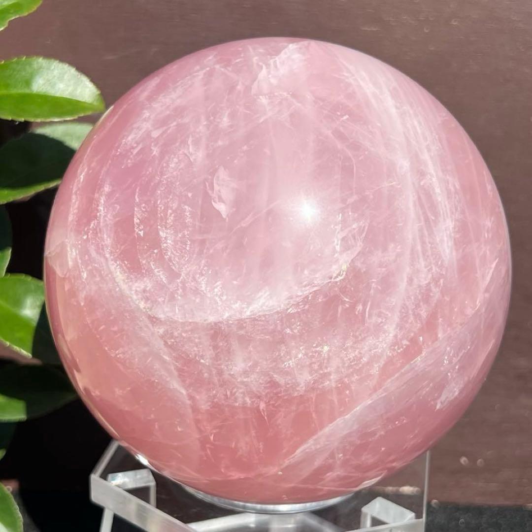 スターローズクォーツ 丸玉 スフィア 紅水晶 天然石 パワーストーン 置物
