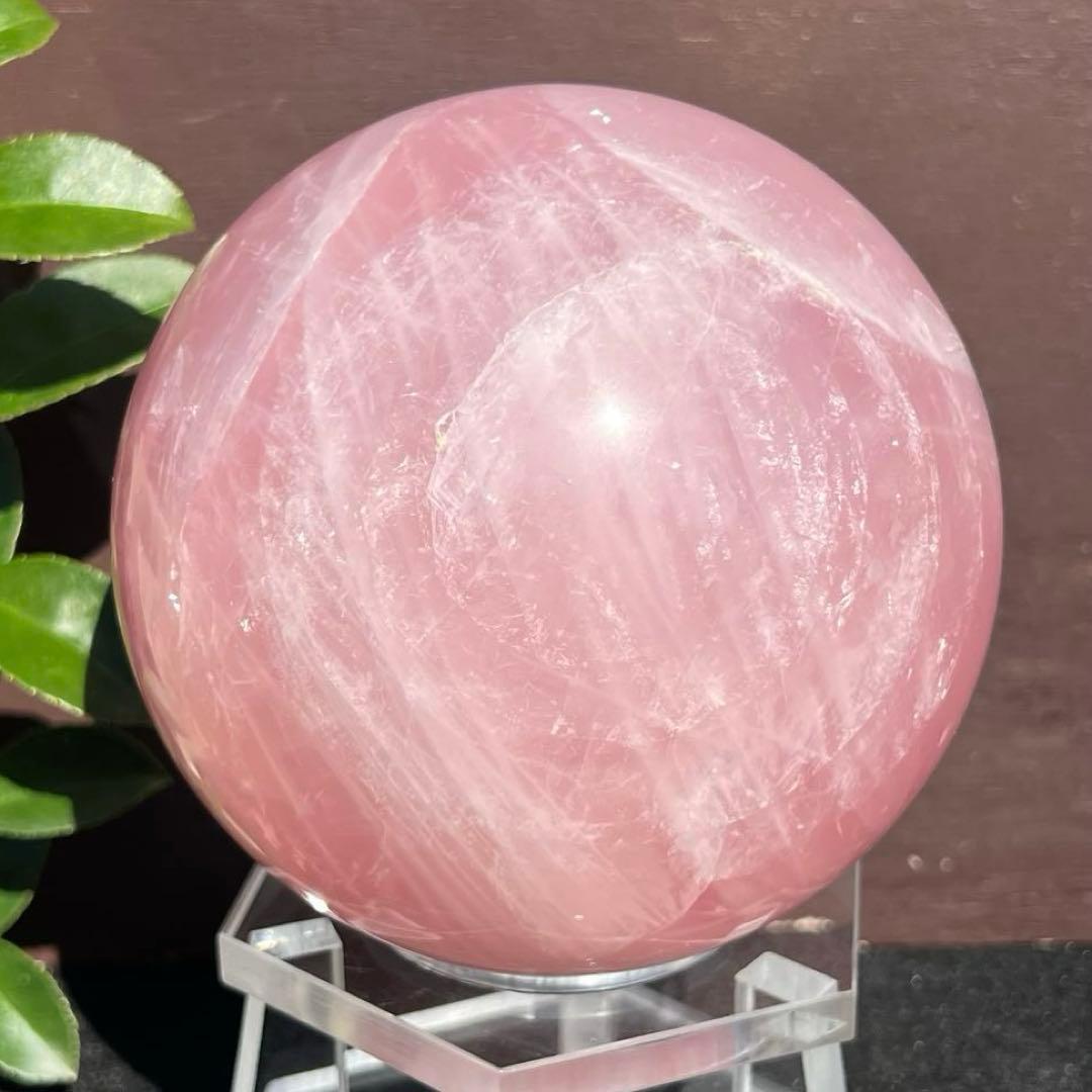 スターローズクォーツ 丸玉 スフィア 紅水晶 天然石 パワーストーン 置物