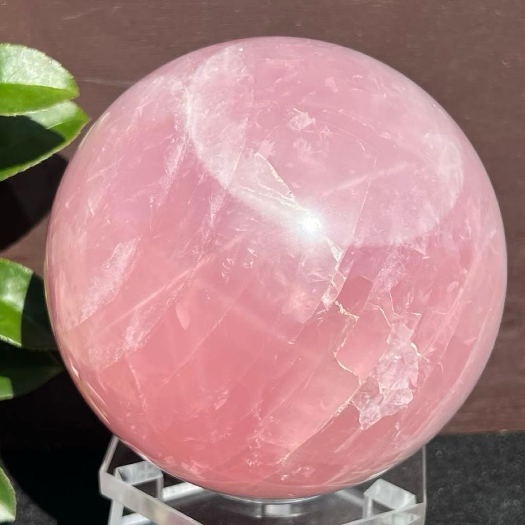 スターローズクォーツ 丸玉 スフィア 紅水晶 天然石 パワーストーン 置物