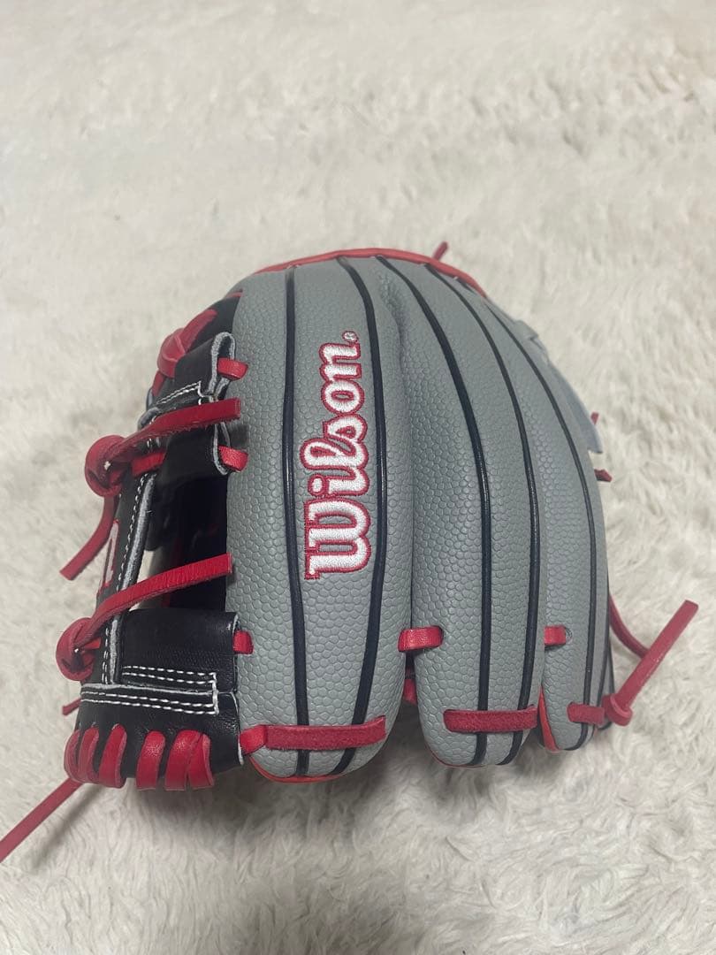 Wilson 軟式グローブ グレー/レッド