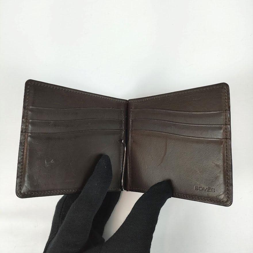 美品 SOMES SADDLE ソメスサドル マネークリップ コードバン 茶