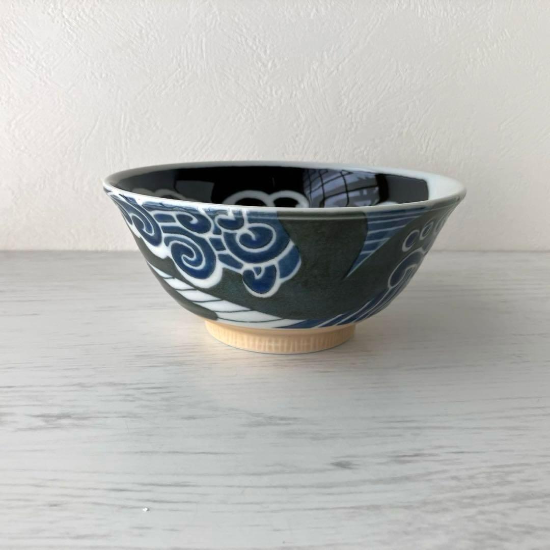 新品2点セット　美濃焼　白波くじら　15cm 多用丼　茶碗　丼　クジラ　鯨