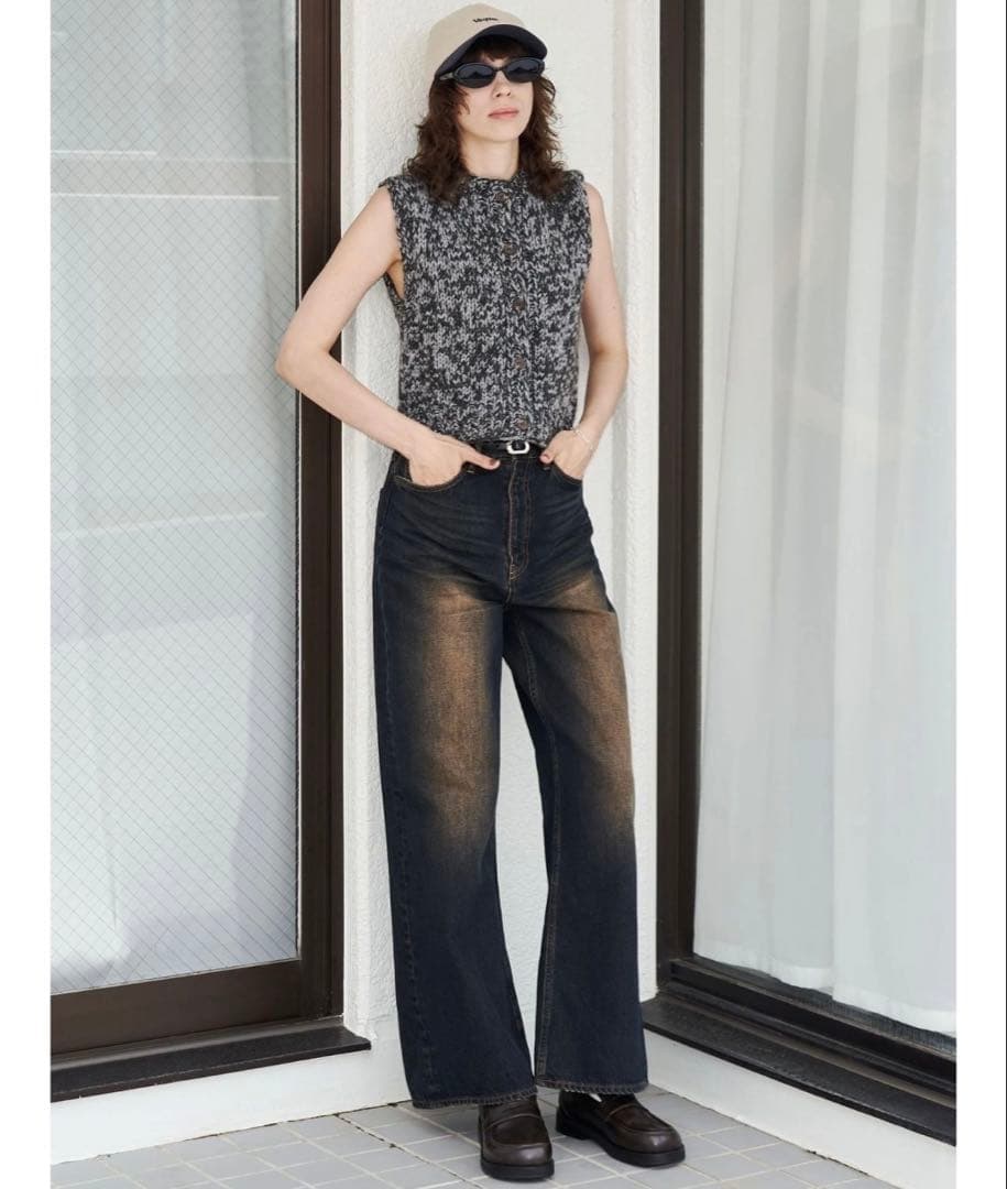 【VEQUM】RIM WIDE JEANS