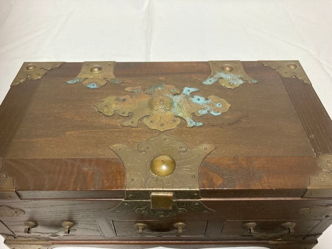 李朝？ 小物入れ レトロ 小箪笥　アンティーク 古道具 ジュエリーボックス