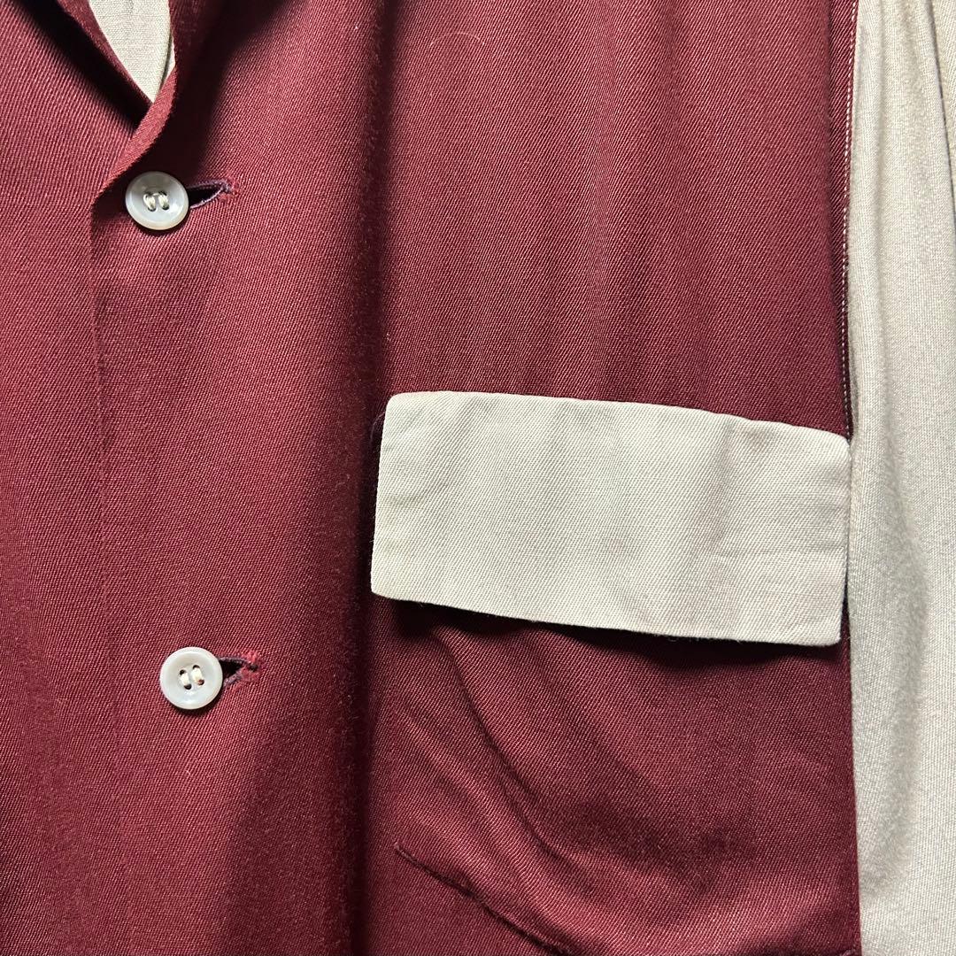40～50s レーヨンギャバシャツ ツートン