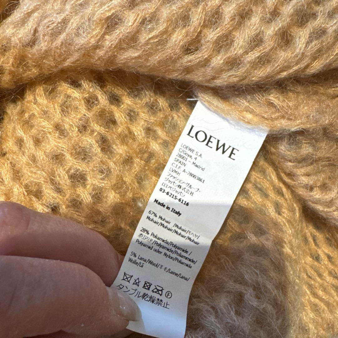 LOEWE アナグラム　ベージュモヘアニット