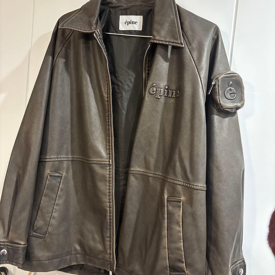 épine leather jacket brown