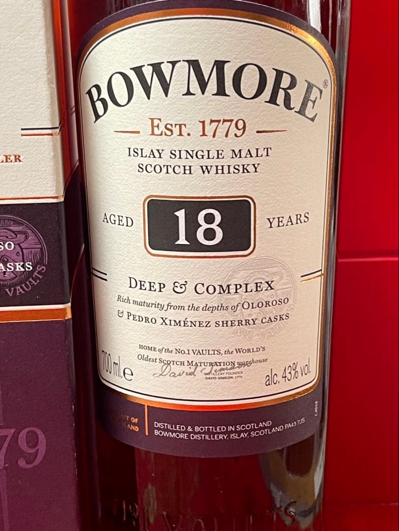 BOWMORE 18年 ウイスキー 700ml 43%