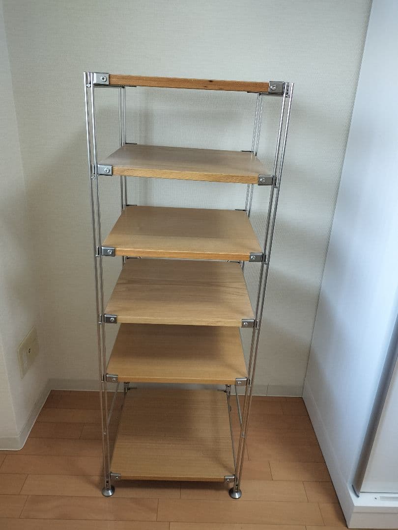 無印良品　オーク材木製ラック 6段 ナチュラル