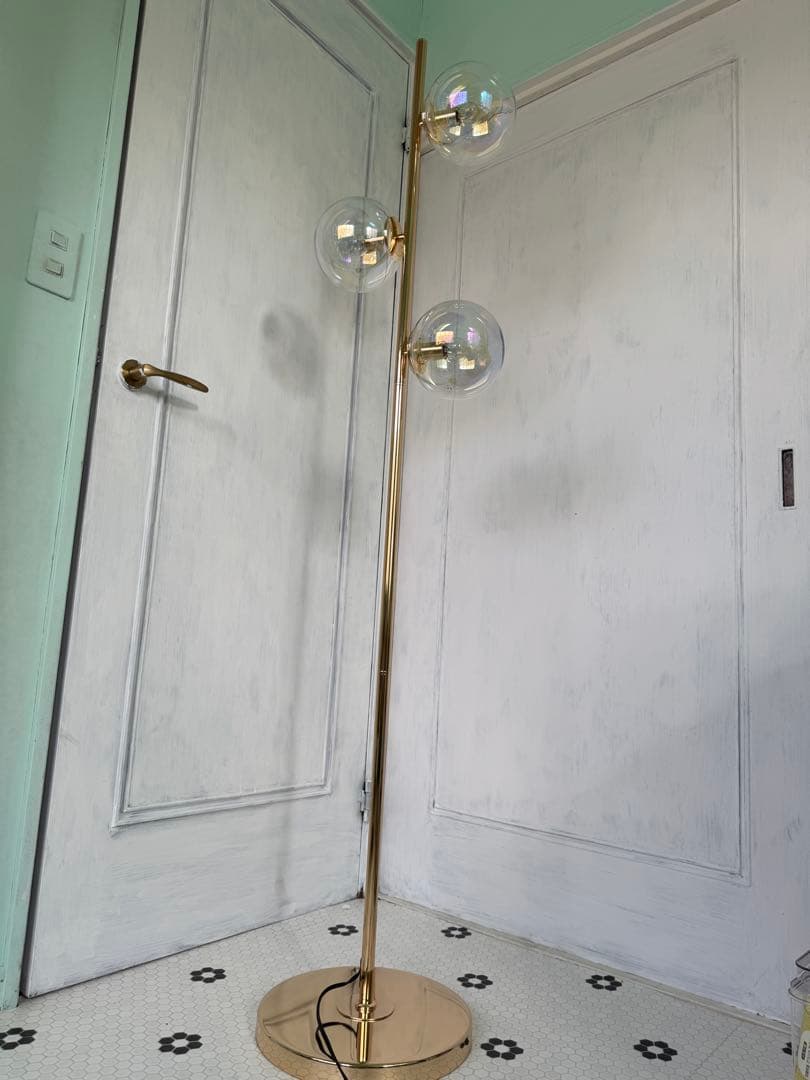 フランフラン　フロアスタンドゴールド ライト照明アッシュフォード美品