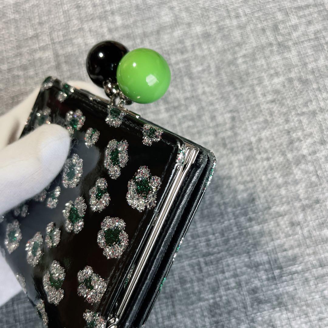 TSUMORI CHISATO ツモリチサト 財布 エナメル 黒 がま口