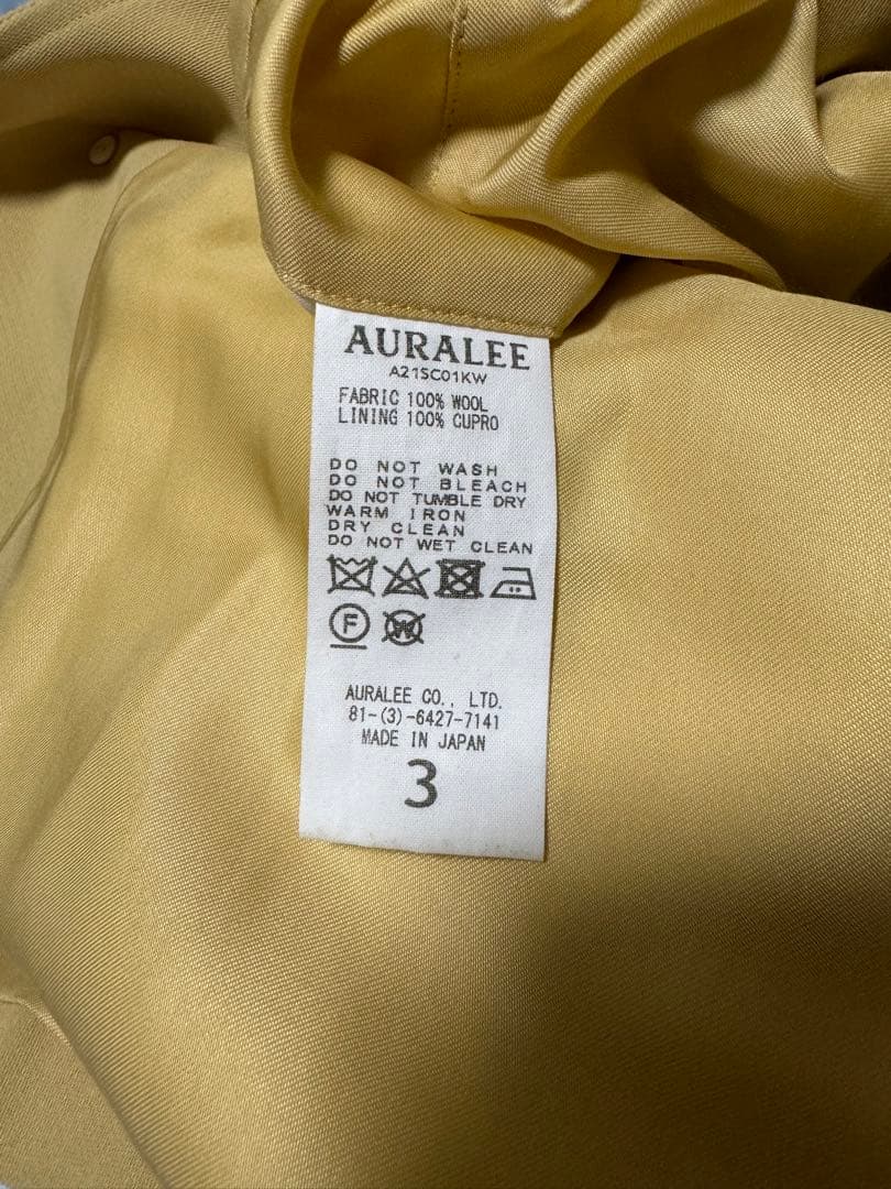 AURALEE 21SS ベージュ ハーフコート HALF COAT