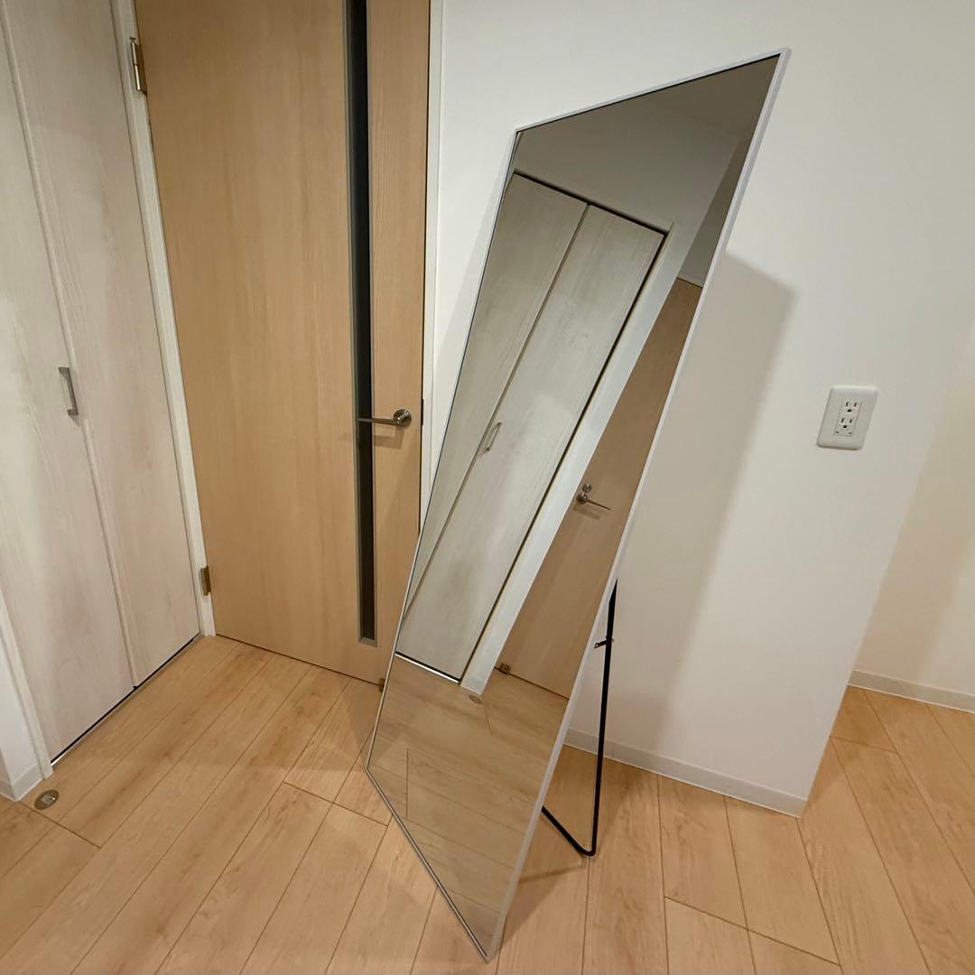 全身鏡 スタンドミラー 160×50cm ホワイト 大型